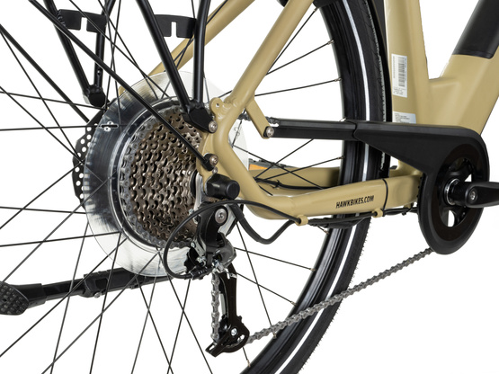 Rower Elektryczny 28" HAWK E-Trekking City Integrated Lady Bafang Safari 44 cm 