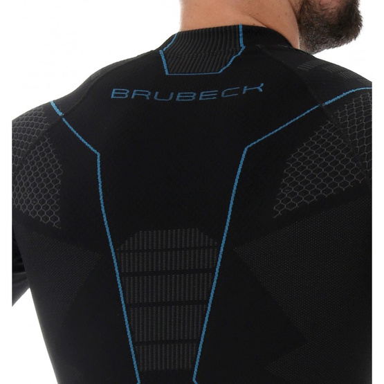 Bluzka męska Brubeck Thermo LS1304A czarny/niebieski XXL