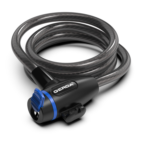 Zamknięcie Flex 1200/8S linka, korpus okrągły z uchwytem, czarny Gerda