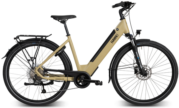 Rower Elektryczny 28" HAWK E-Trekking City Integrated Lady Bafang Safari 44 cm