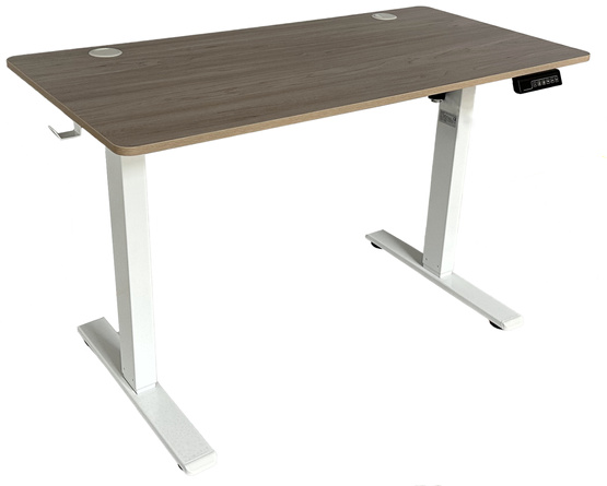 Biurko regulowane VertiGo RXD1-3-2RR biało-szare 120x60 cm Wysokość: 71-120 cm