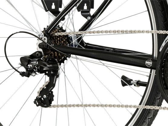 KROSS TRANS 1.0 M L(21") 28 rower CZARNY SREBRNY POŁYSK (B7)