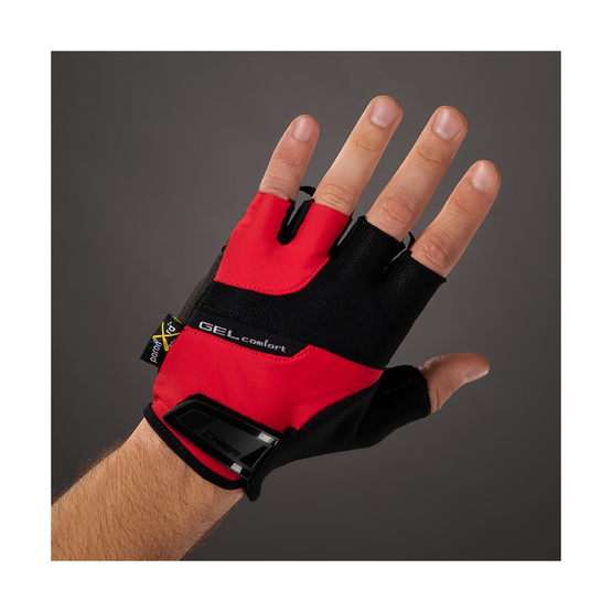 Rękawiczki rowerowe CHIBA Gel Comfort M czerwone