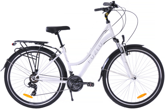 Rower trekkingowy 28 Fuzlu Core Lady amor. 18" biały/czarny/czarny połysk  