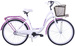 Rower miejski 26 damski Kozbike K36 biało fioletowy 3 biegi (2L2)