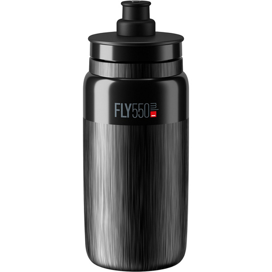 Bidon rowerowy Elite FLY TEX Black, Grey Logo 550ml