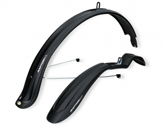Błotniki rowerowe RAPTOR Long + druty 26- 28 czarny