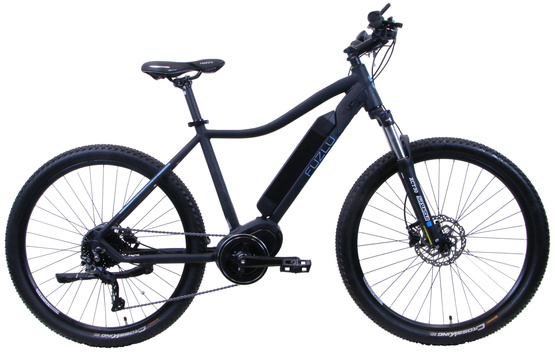 Rower elektryczny Fuzlu 27,5" 48cm 418Wh czarno-niebieski