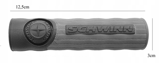 Chwyty kierownicy rowerowej SCHWINN G-114 125mm szaro-czarne 
