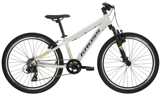 Kross Dust JR 1.0 24 S(12") rower szary/czarny połysk D1