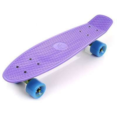 Deskorolka Meteor plastikowa violet/neon blue/neon yellow