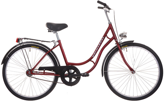 Rower miejski 26 Uniwersal Retro tajw. bordowy