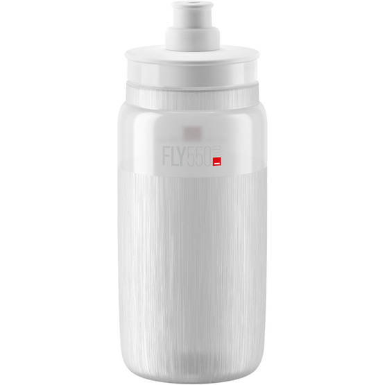 Bidon rowerowy Elite FLY TEX clear, Grey Logo 550ml