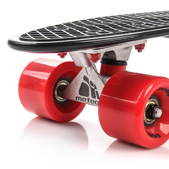 Deskorolka Meteor plastikowa black/red/silver