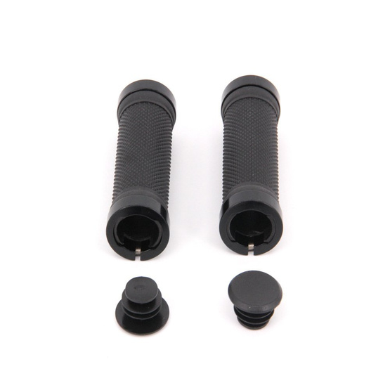 Chwyty rowerowe gumowe HL-G218 Black skręcane