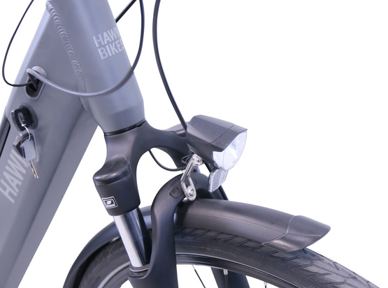 Rower Elektryczny 28" HAWK E-City Wave Integrated Shimano Steps Lady 44 cm Grey