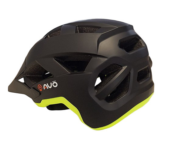 Kask rowerowy MOON KS30 rozm. L (58-61m) czarny mat + fluo zielony AVO