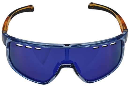 Okulary TRH-102-4 transparent blue/yellow black PC