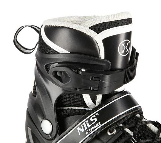 Łyżworolki z wymienną płozą LED NH10905 4w1 czarne Led rozm. M 35-38