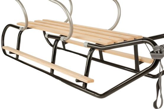 Sanki DUO-MAX z podwójnym oparciem czarne