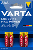 Bateria LR03 Varta Longlife Max Power 1.5V AAA 