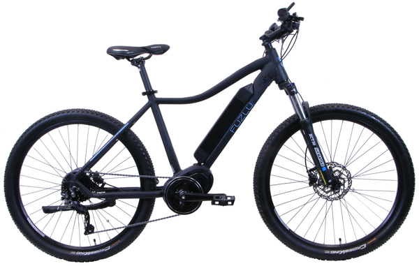 Rower elektryczny Fuzlu 27,5" 48cm 418Wh czarno-niebieski