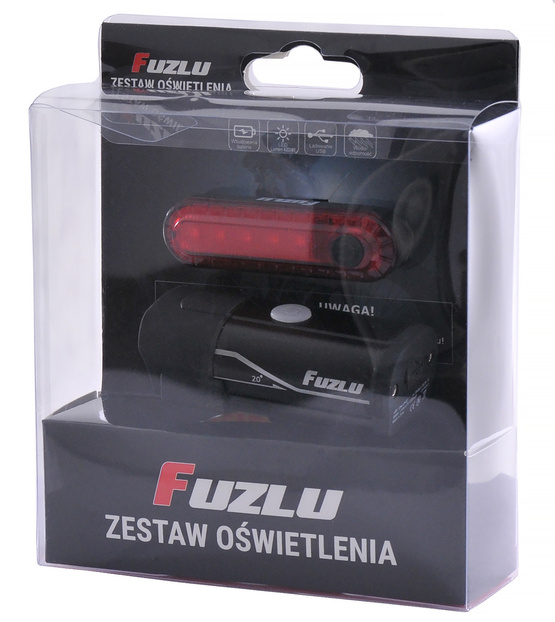 Zestaw lamp rowerowych FUZLU J&K-2292+J&K2262-2 420Lm + 40Lm 850mAh + 200mAh