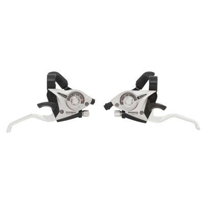 Klamkomanetki Dźwignie kpl przerzutki/ hamulca 3x7 V-brake, srebna SHIMANO AltusSTEF51