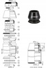 Stery rowerowe 1 1/8"  Neco H112N czarne