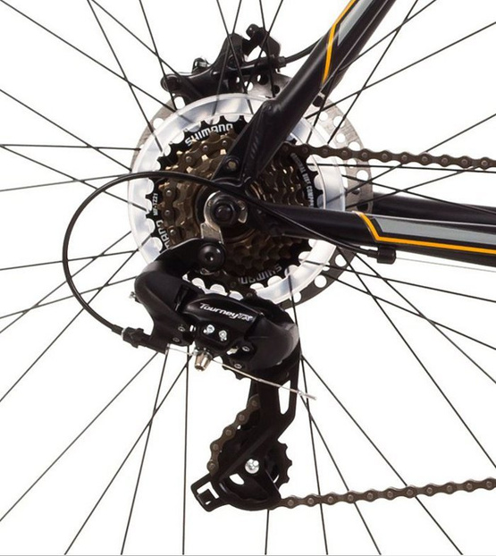 Rower crossowy Arkus Safari M dysk czarno - pomarańczowy (19") (3S5P)