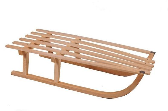 Sanki drewniane bez oparcia bukowe + sznurek gratis