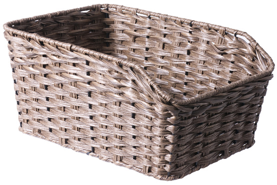 Kosz rowerowy tył na bagażnik z wycięciem plastik pleciony HT-255-2 46/30/21
