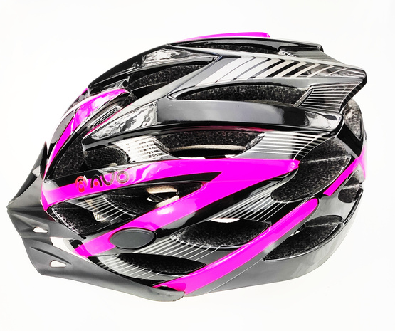 Kask rowerowy PNY-20 czarno/różowy mat L (58-62cm) AVO