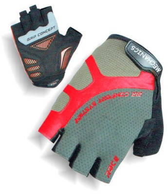 Rękawiczki rowerowe Velo AI-05-1069 M szaro-czerwone
