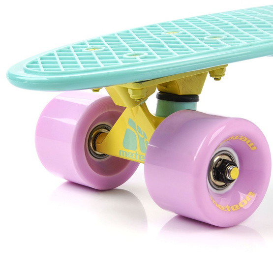 Deskorolka Meteor plastikowa mint/pastel pink/yellow