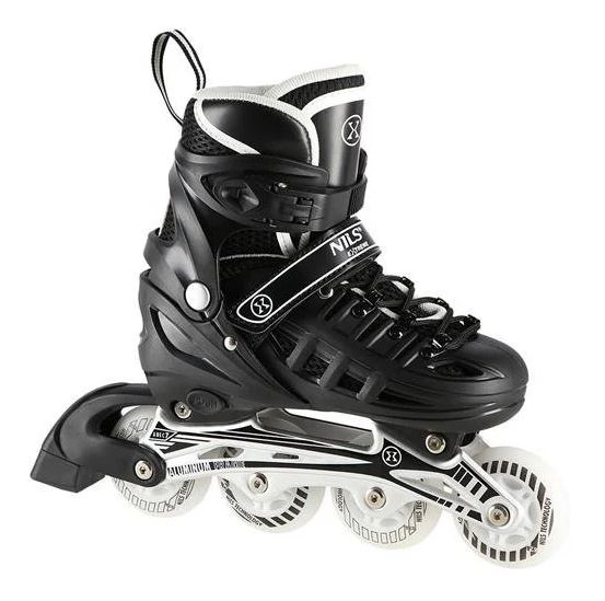 Łyżworolki z wymienną płozą LED NH10905 4w1 czarne Led rozm. M 35-38