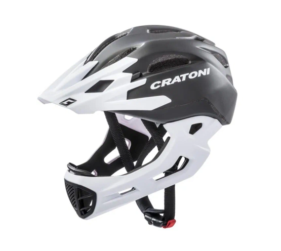 Kask rowerowy Cratoni C-maniac Freeride czarny/biały mat L/XL (58-61 cm)