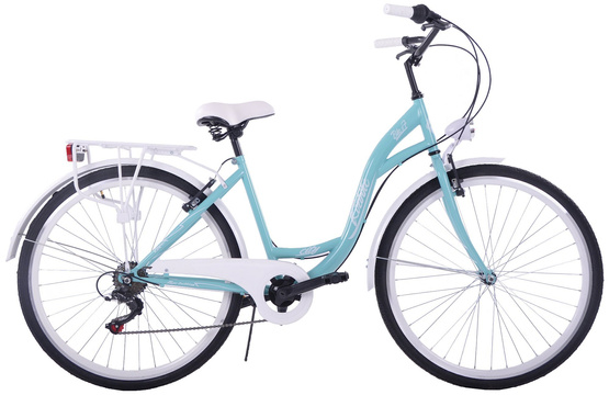 Kozbike City rower 28 7s morsko-biały (K10)