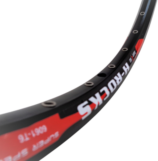 Obręcz rowerowa 26 36H oczkowana aluminiowa czarna tarczowa D14