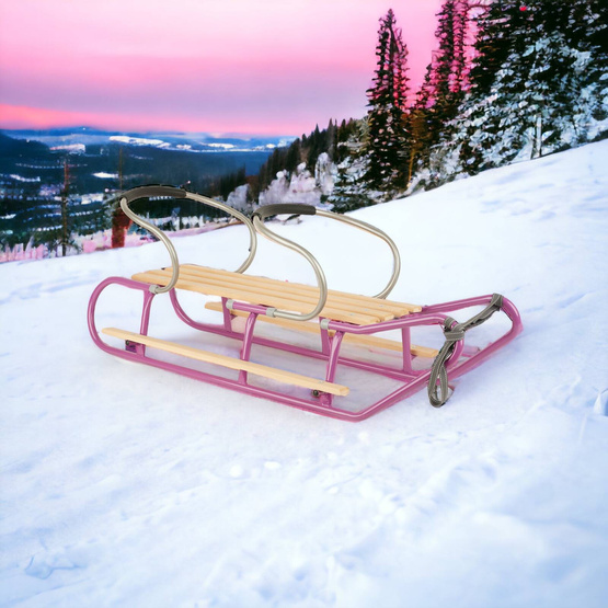 Sanki DUO-MAX z podwójnym oparciem fioletowe