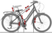 Rower trekkingowy 28 Fuzlu Escape 1.0  Lady (18") biały/czarny/czarny połysk  