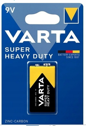 Bateria 6F22 Varta Super Heavy Duty 9v shrink