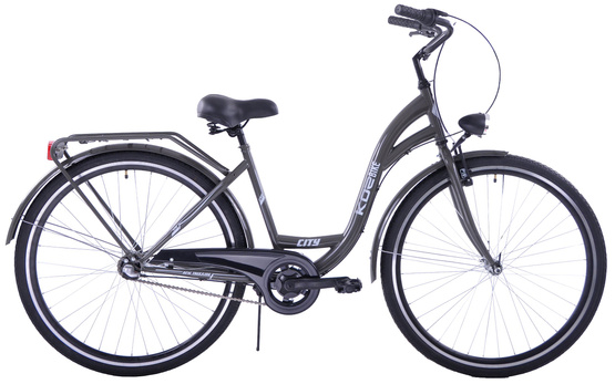 (K3) Rower miejski damski Kozbike 28 3 biegi grafitowy (J5,J12)