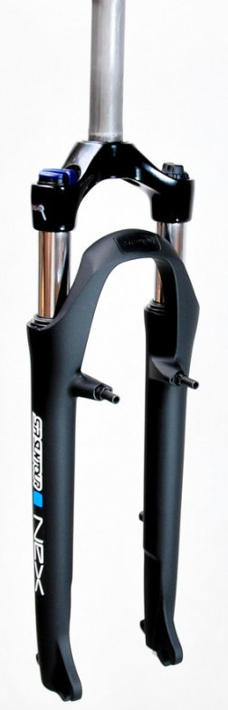 Amortyzator 28" NEX skok 63mm 1-1/8" 25cm AHEAD, blokada na goleni, piwoty, sprężyna, czar mat