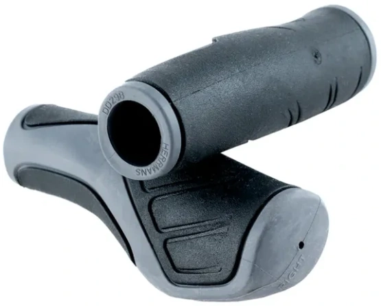 Chwyty rowerowe HERRMANS OXY DD29 120mm L+P czarny-szary