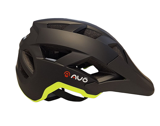Kask rowerowy MOON KS30 rozm. L (58-61m) czarny mat + fluo zielony AVO