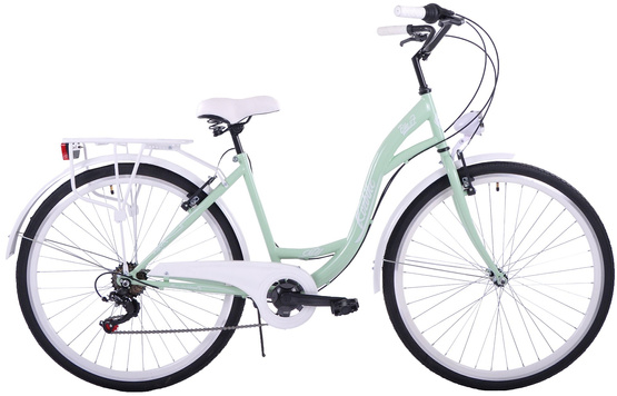 Kozbike City rower 28 7s miętowo-biały (K12)