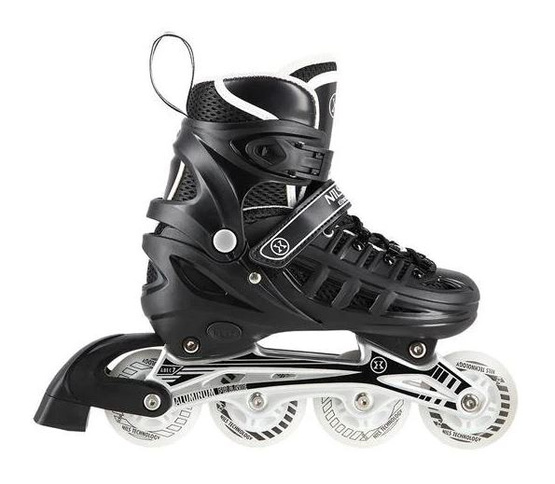 Łyżworolki z wymienną płozą LED NH10905 4w1 czarne Led rozm. M 35-38