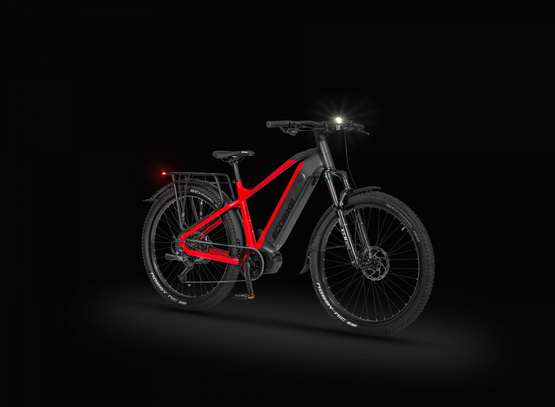 EcoBike rower elektryczny RX500 19 black red SUV - CAN + bateria 20ah