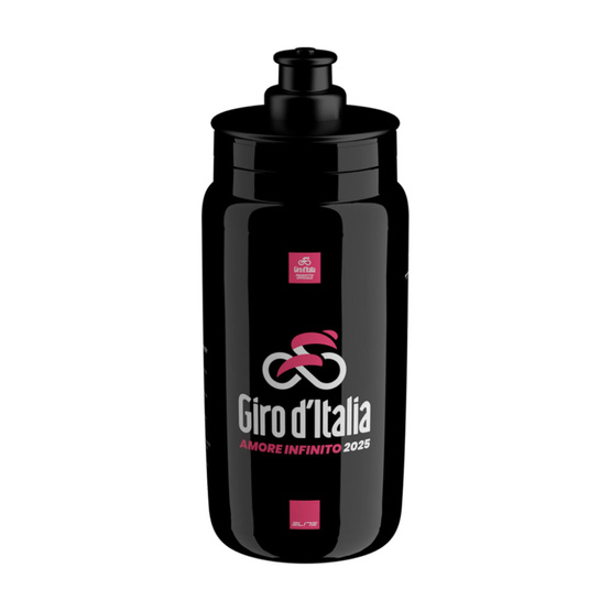Bidon rowerowy Elite FLY Teams 2025 giro d Italia black map 550ml